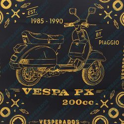Bandana Vespa PX 200 Preta