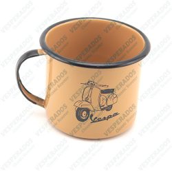 Caneca Esmaltada Vespa Bege