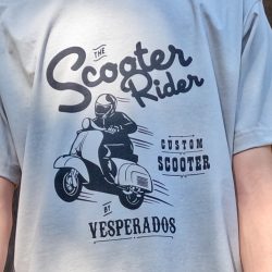 Camiseta Scooter Rider cinza